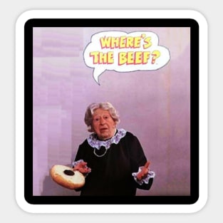 Where's the Beef? Sticker